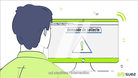 Mybutton, le bouton connecté pour demander la collecte des déchets, gamme Wasteconnect - SUEZ France